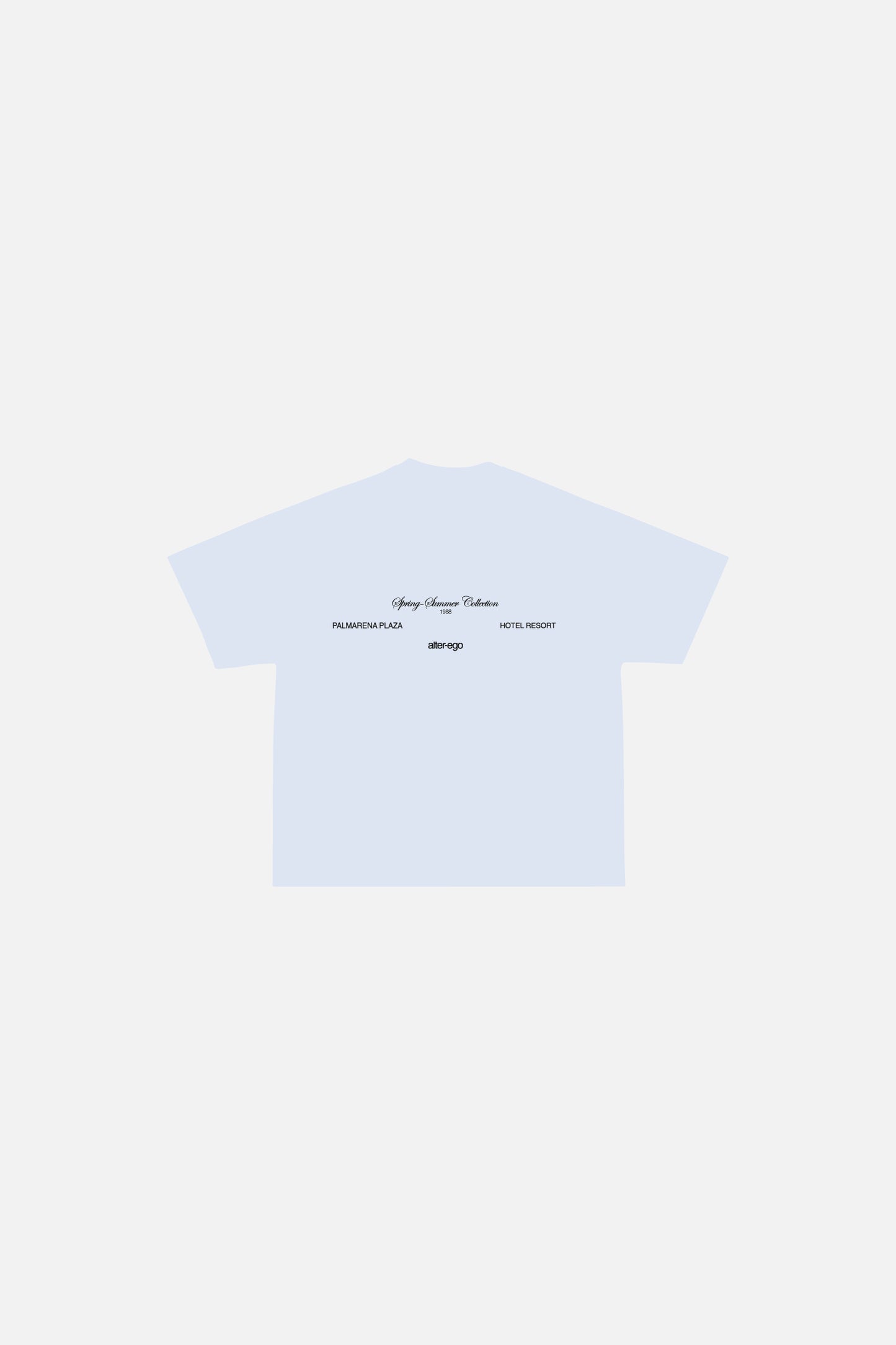 CAMISETA BOXY FIT HOTEL RESORT BABY BLUE