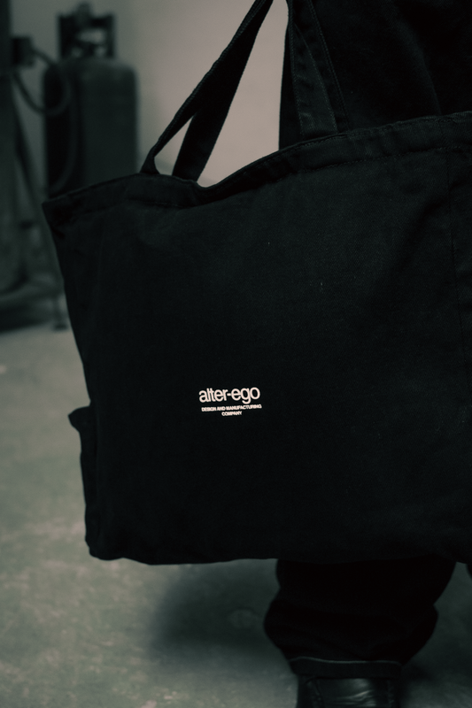 TOTE BAG DENIM WORK NEGRA