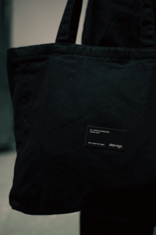 TOTE BAG DENIM WORK NEGRA