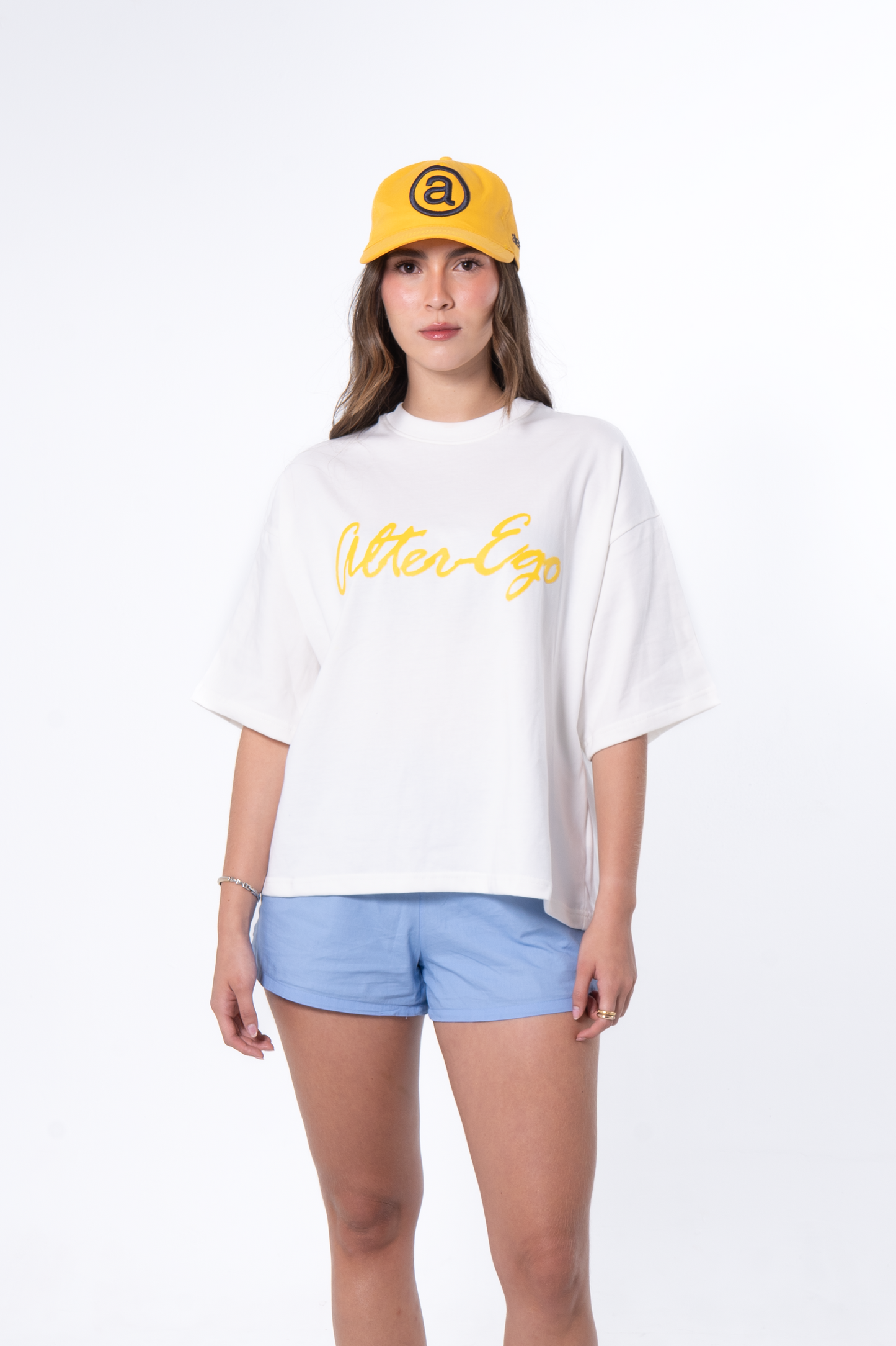CAMISETA BOXY FIT LOGO AMARILLO
