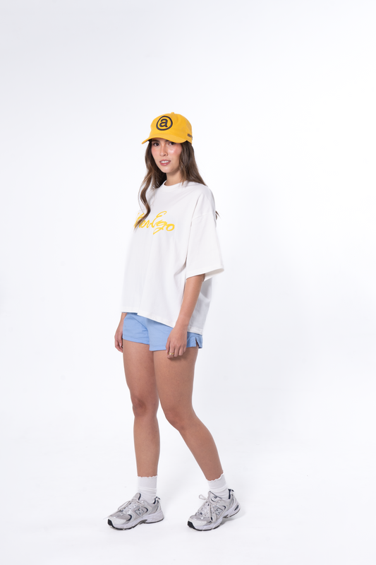 CAMISETA BOXY FIT LOGO AMARILLO
