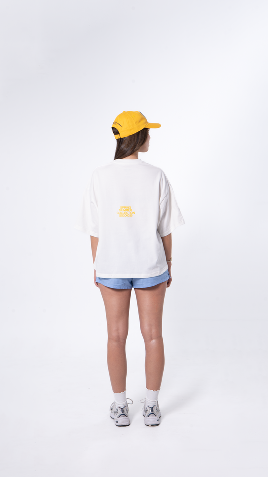 CAMISETA BOXY FIT LOGO AMARILLO