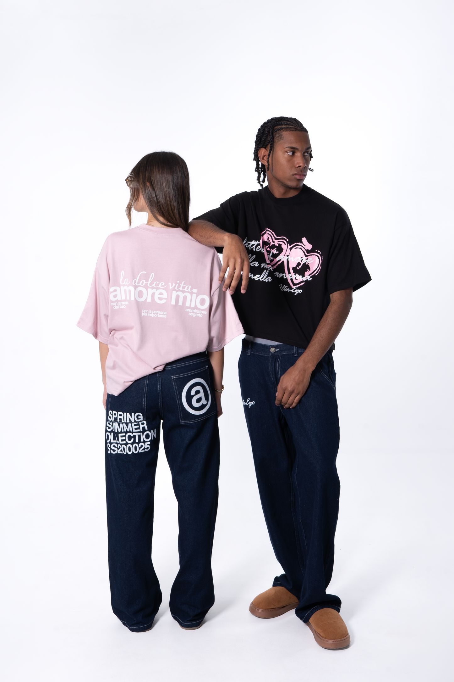 CAMISETA BOXY FIT LOGO ROSA