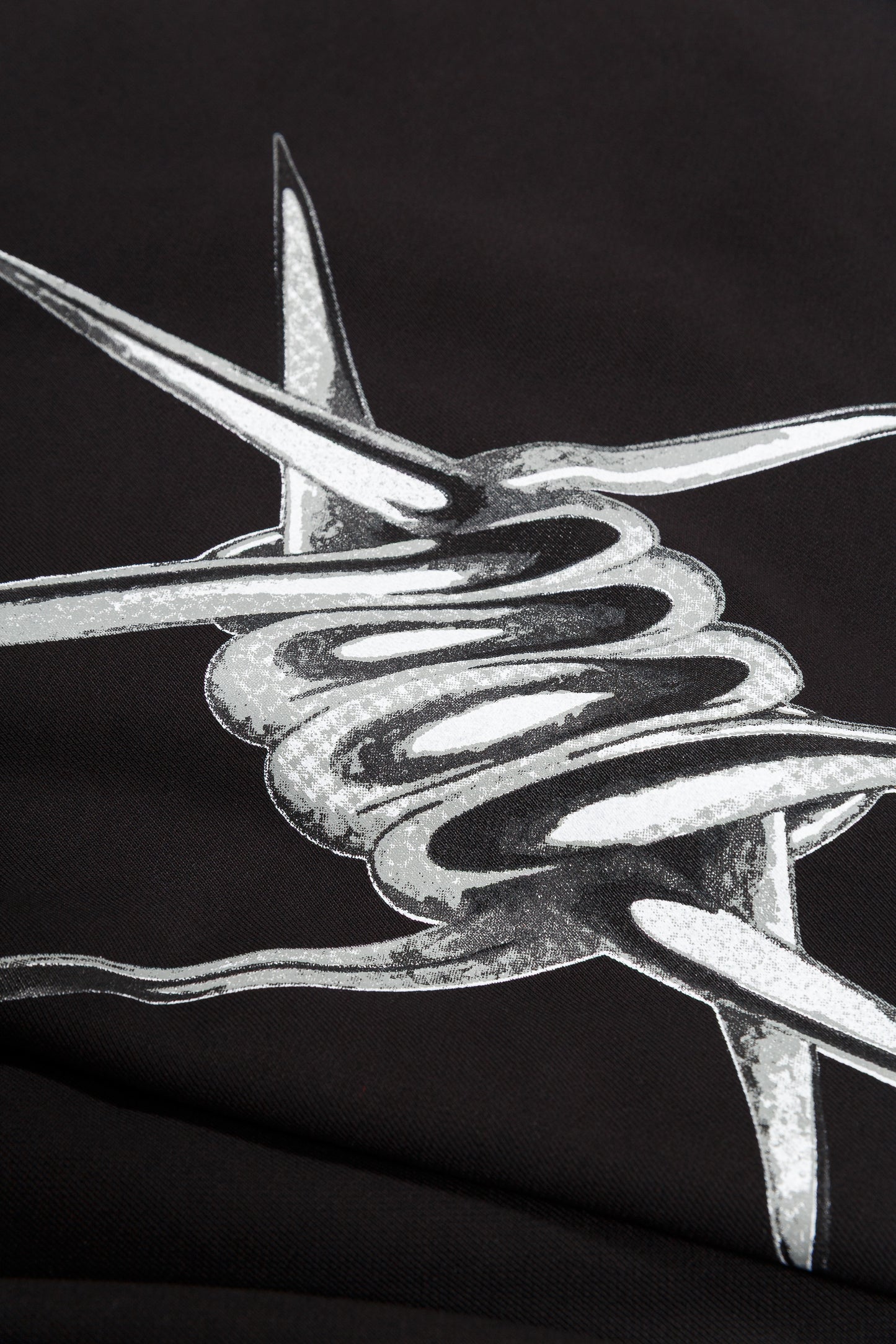 Buzo Crewneck negro oversize en algodón pesado colección From Idea to Form - RELEASED DESIGN STUDIO