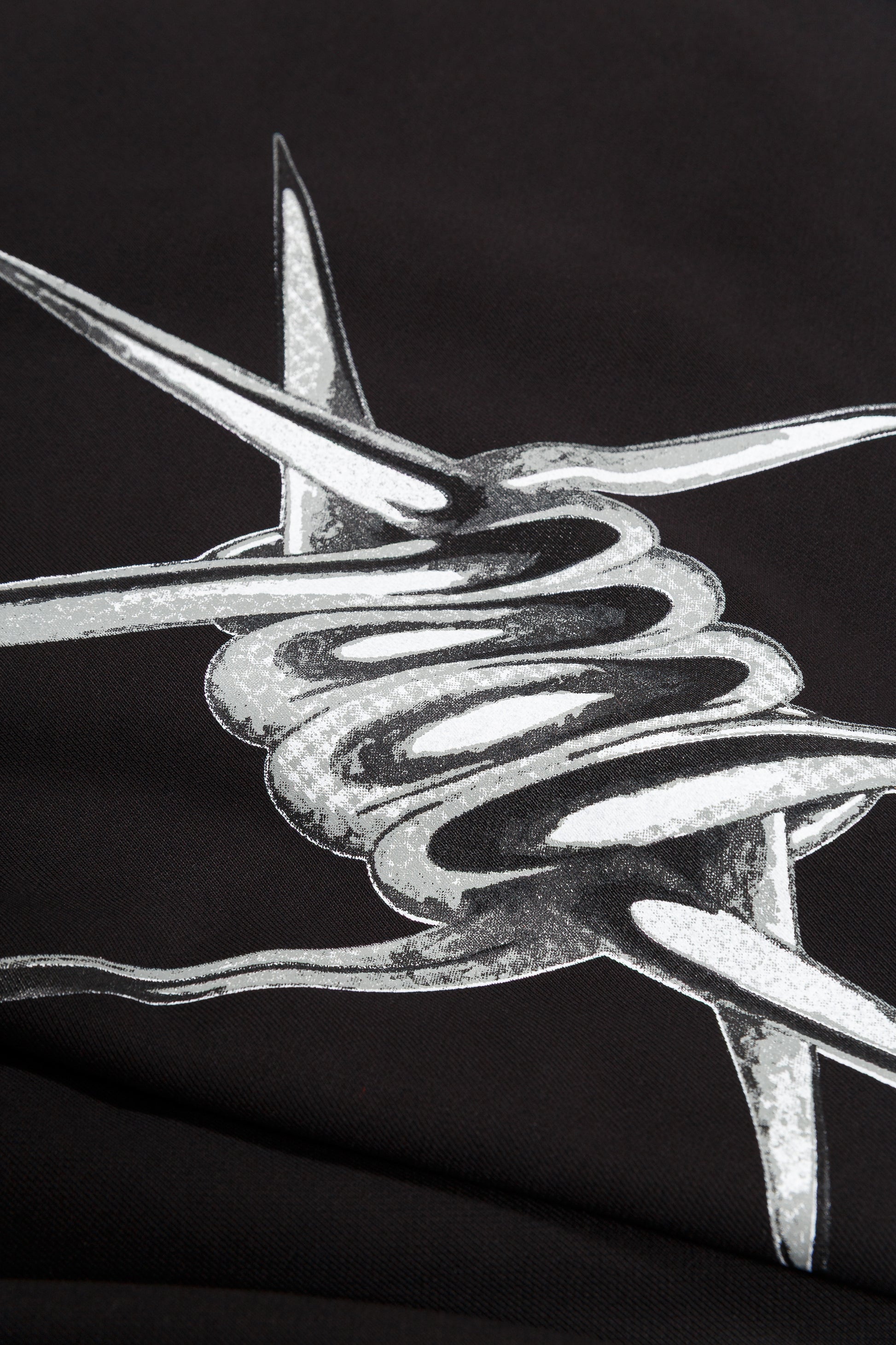 Buzo Crewneck negro oversize en algodón pesado colección From Idea to Form - RELEASED DESIGN STUDIO